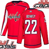 Capitals #22 Bowey Red With Special Glittery Logo Adidas Jersey,baseball caps,new era cap wholesale,wholesale hats